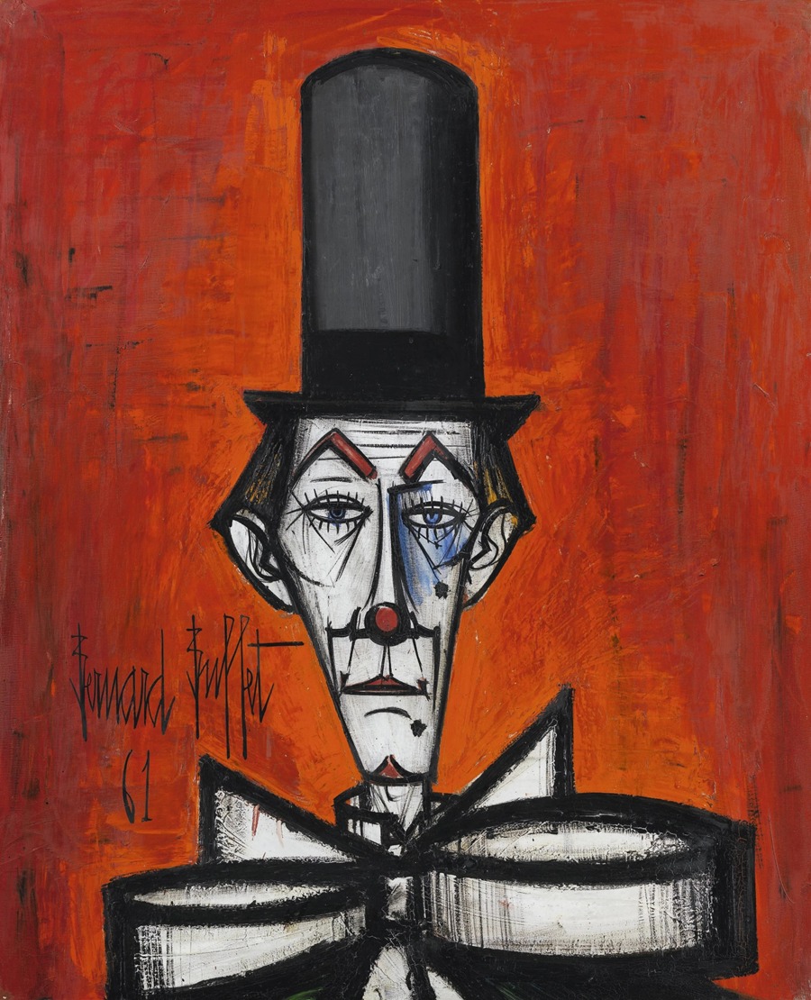 Tête de clown by Bernard Buffet Artvee