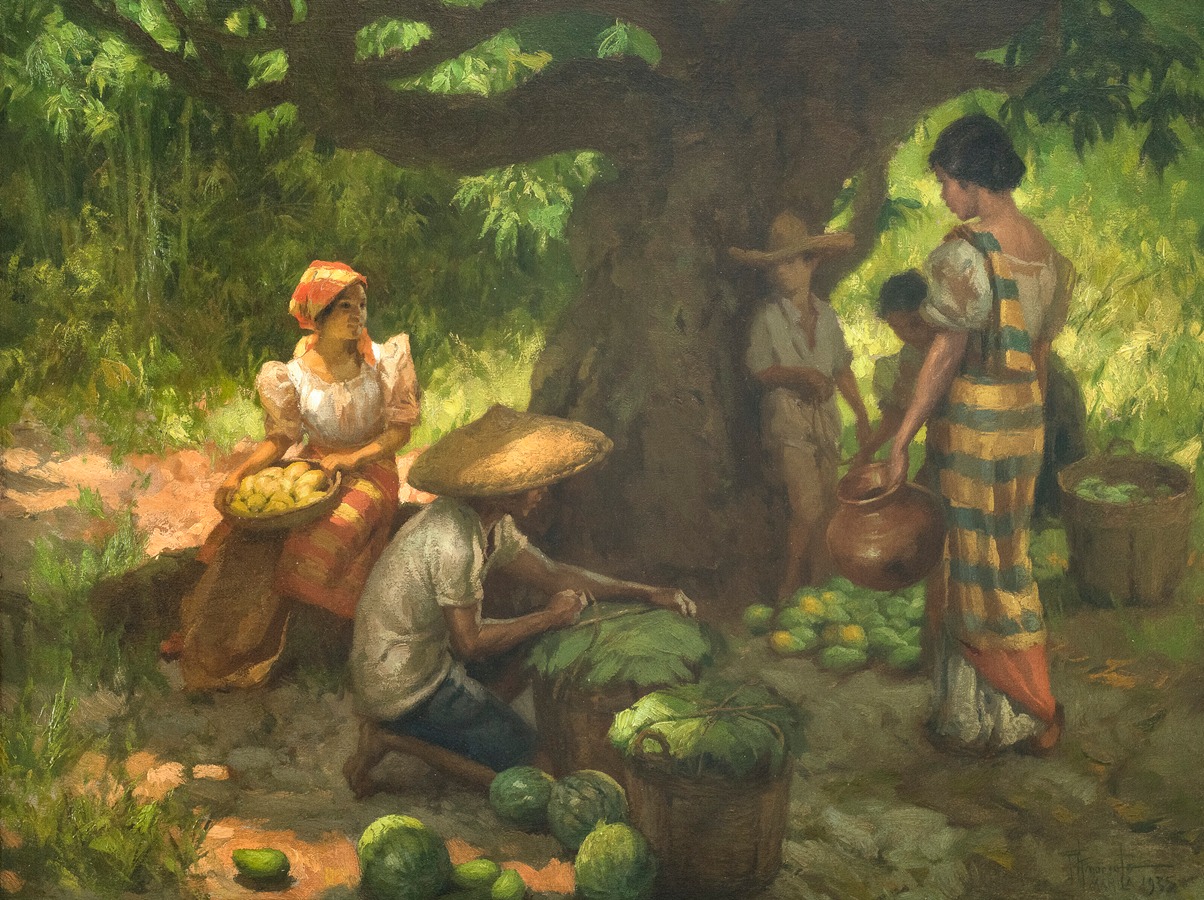 Fernando Amorsolo Under The Mango Tree Filipino Art Filipino Hot Sex