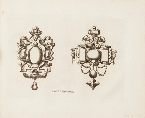 Strapwork French Renaissance Two pendant designs with strapwork - Artvee