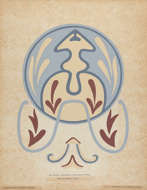 Asistencia of San Antonio de Pala Wall Design from the portfolio of Decorative Art of Spanish California