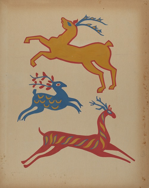 Drawing for Plate 3 – From Portfolio Folk Art of Rural Pennsylvania