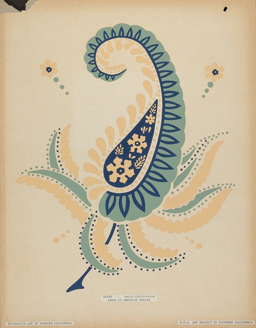 Early Californian Skirt from the portfolio Decorative Art of Spanish California