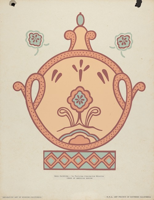 Mission La Purisima Concepcion Wall Painting from the portfolio Decorative Art of Spanish California