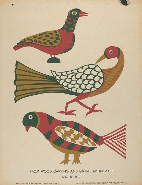 Plate 10 – From Portfolio Folk Art of Rural Pennsylvania