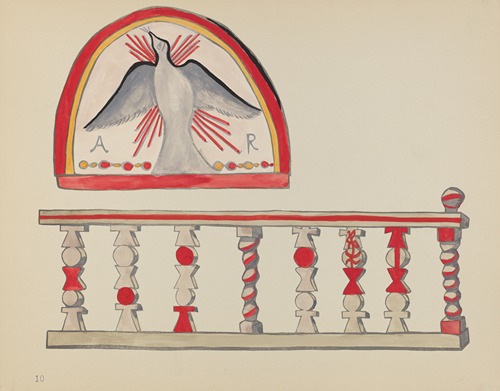 Plate 10 – Holy Ghost Lunette – From Portfolio Spanish Colonial Designs of New Mexico