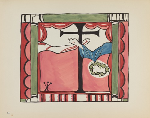 Plate 14 – Main Altarpiece, Chimayo – From Portfolio Spanish Colonial Designs of New Mexico