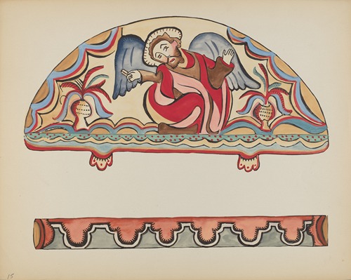Plate 15 – The Creation (Lunette) – From Portfolio Spanish Colonial Designs of New Mexico