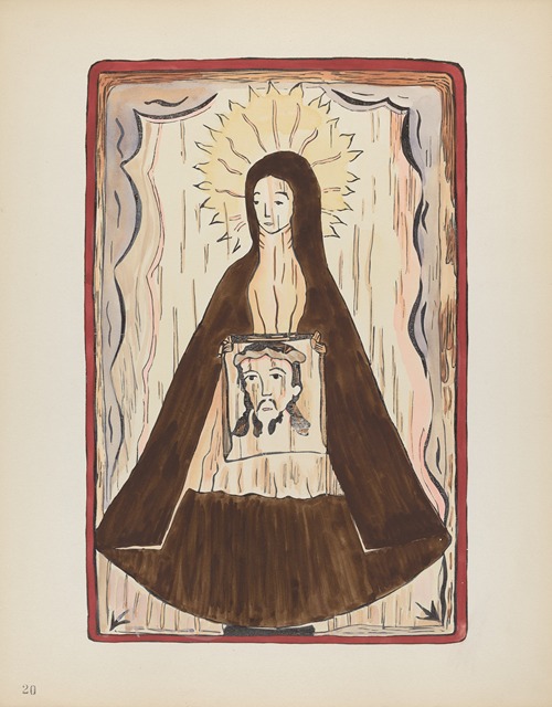 Plate 20 – Saint Veronica – From Portfolio Spanish Colonial Designs of New Mexico