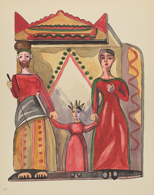 Plate 28 – The Holy Family – From Portfolio Spanish Colonial Designs of New Mexico