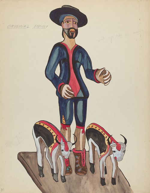 Plate 30 – Saint Isidore – From Portfolio Spanish Colonial Designs of New Mexico