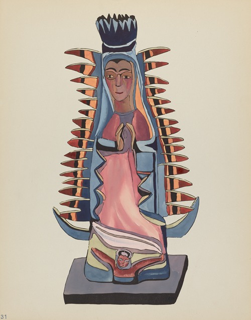 Plate 31 – Our Lady of Guadalupe – From Portfolio Spanish Colonial Designs of New Mexico