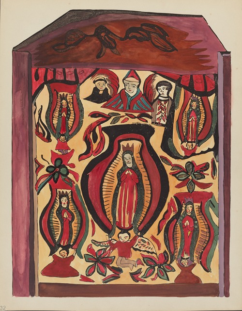 Plate 32 – Our Lady of Guadalupe – From Portfolio Spanish Colonial Designs of New Mexico