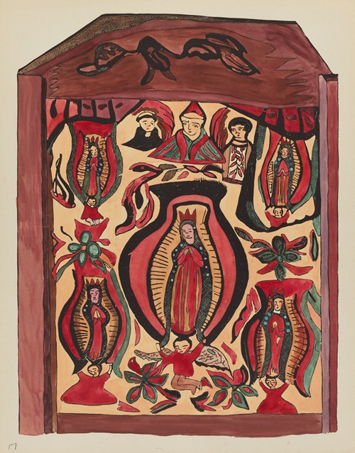 Plate 32 – Our Lady of Guadalupe – From Portfolio Spanish Colonial Designs of New Mexico