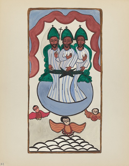 Plate 33 – The Holy Trinity – From Portfolio Spanish Colonial Designs of New Mexico