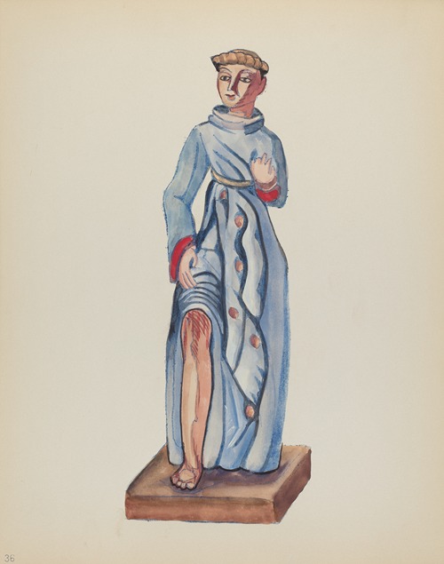 Plate 36 – Saint Roch – From Portfolio Spanish Colonial Designs of New Mexico
