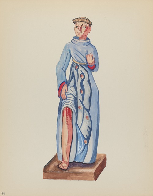 Plate 36 – St. Roch – From Portfolio Spanish Colonial Designs of New Mexico