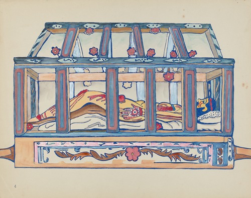 Plate 4 – Christ in Sepulchre – From Portfolio Spanish Colonial Designs of New Mexico