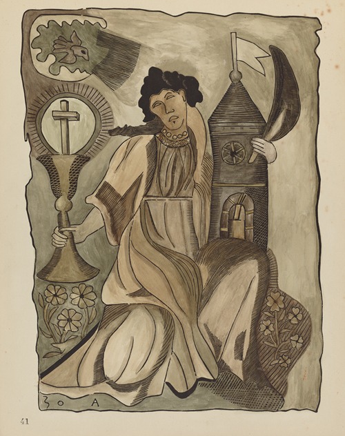 Plate 41 – Santa Barbara – From Portfolio Spanish Colonial Designs of New Mexico