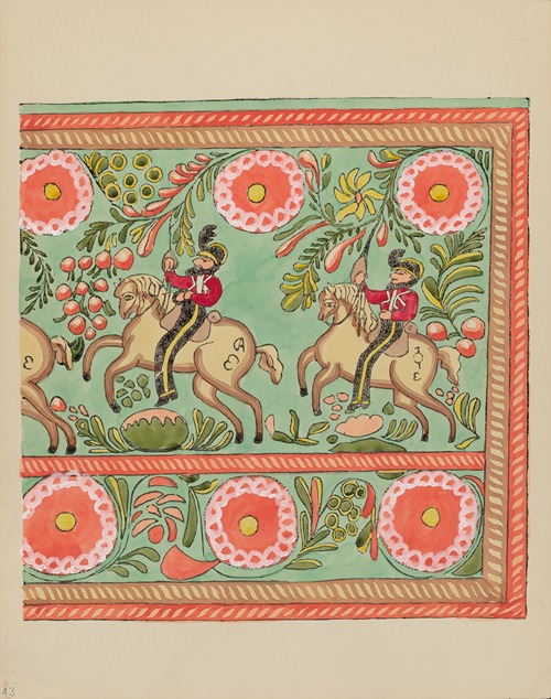 Plate 43 – Painted Chest Design – From Portfolio Spanish Colonial Designs of New Mexico