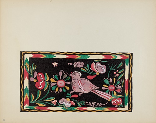 Plate 44 – Painted Chest Design – From Portfolio Spanish Colonial Designs of New Mexico