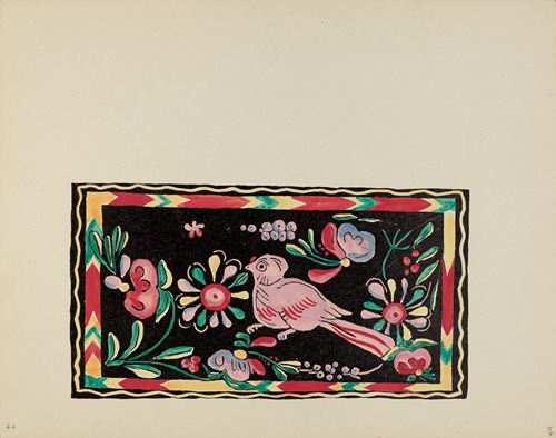 Plate 44 – Painted Chest Designs – From Portfolio Spanish Colonial Designs of New Mexico
