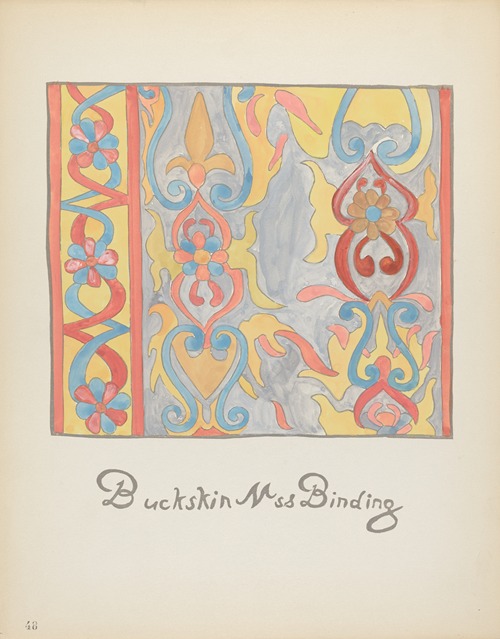 Plate 48 – Buckskin Design – From Portfolio Spanish Colonial Designs of New Mexico