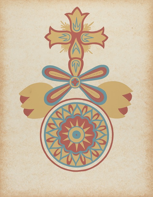 Santa Barbara Mission Doorway Design from the portfolio Decorative Art of Spanish California