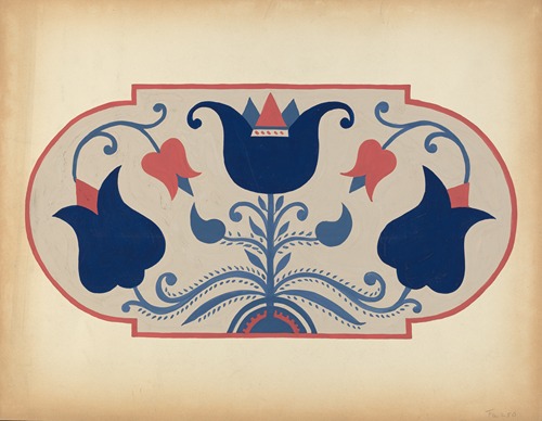 Study for Proposed Portfolio Decorated Chests of Rural Pennsylvania