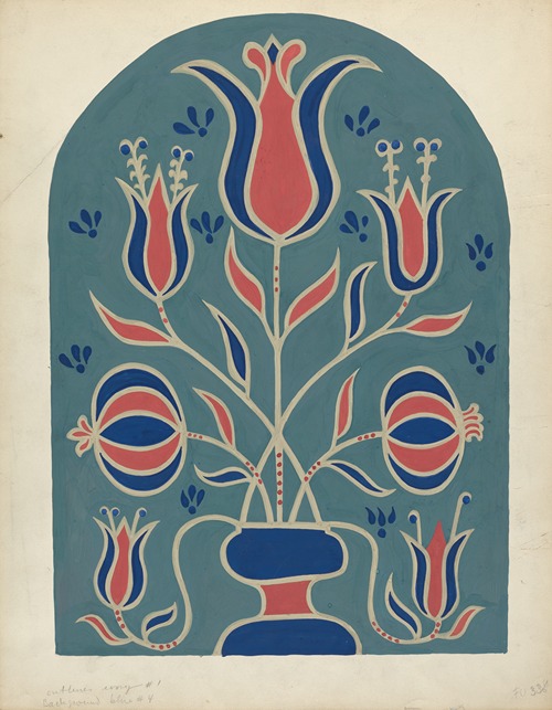 Study for Proposed Portfolio Decorated Chests of Rural Pennsylvania