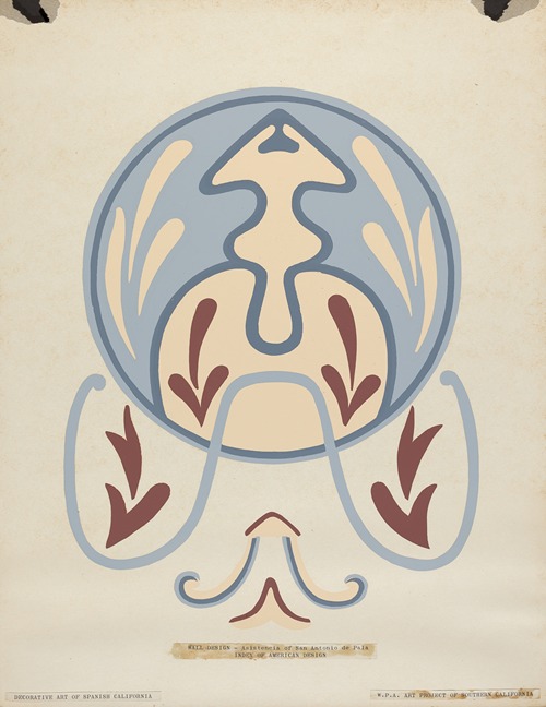 Wall Design – Asistencia of San Antonio de Pala From the Portfolio – Decorative Art of Spanish California