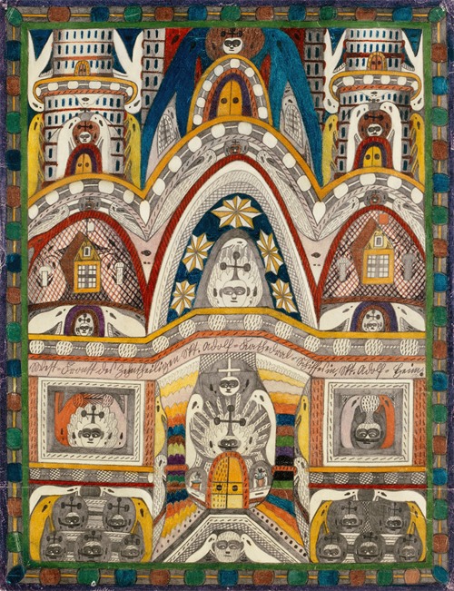 West=Frontt des Zehntheiligen Skt. Adolf=Kathedral=Schiffes in, Skt. Adolf=Heim