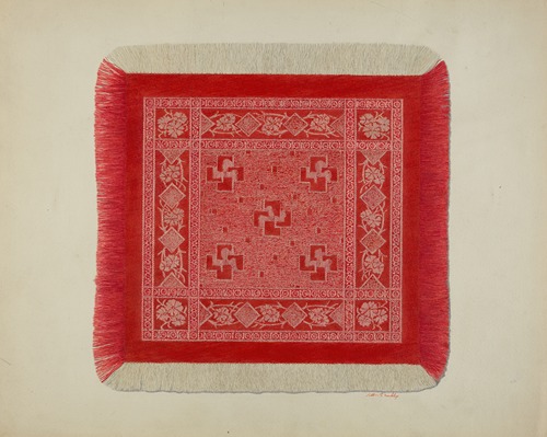 Red and White Napkin