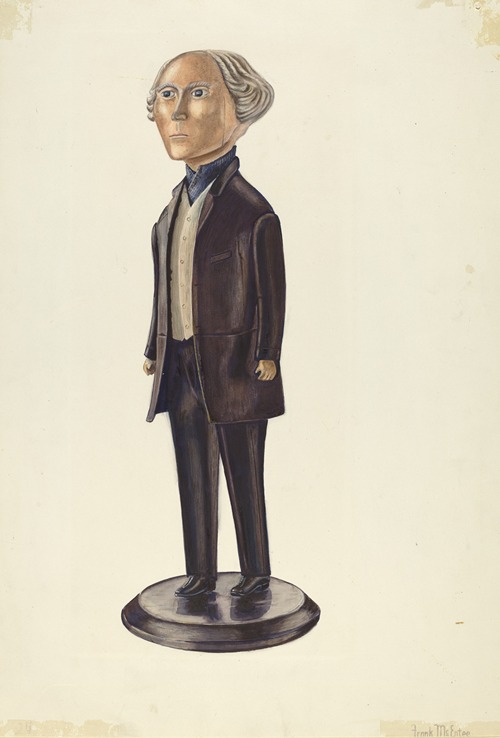 Carved figure (possibly a tailor’s shop sign)