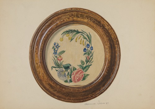 Framed Flower Painting