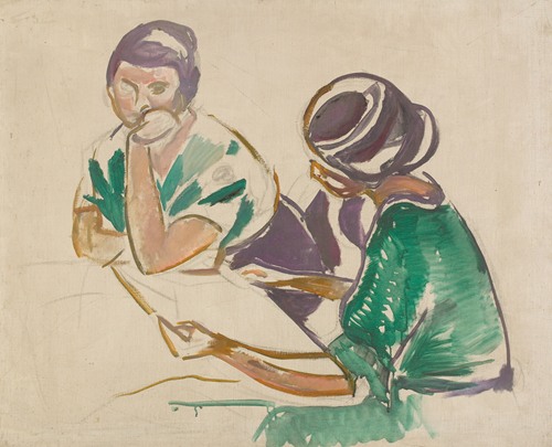 Two Women at the Table (1915-17)