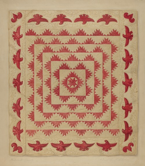 Patchwork Quilt with Eagles