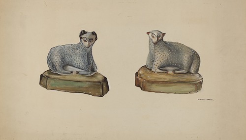Pa. German Chalkware Sheep