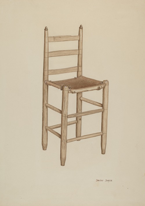 Hide-bottom High-seat Chair