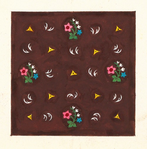Floral design for printed textile Pl XXXVII