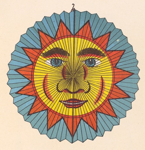 Sun with spiked aureole lantern design