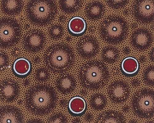 Textile Design with Circles and Pearls over a Stippled Background (1840)