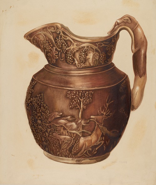 Pitcher w- Hound Handle