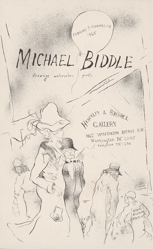 Michael Biddle, drawings, watercolors, prints (1965)