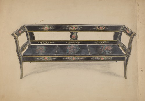 Black Painted Settee