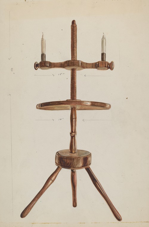 Cobbler’s Table with Candle Stand
