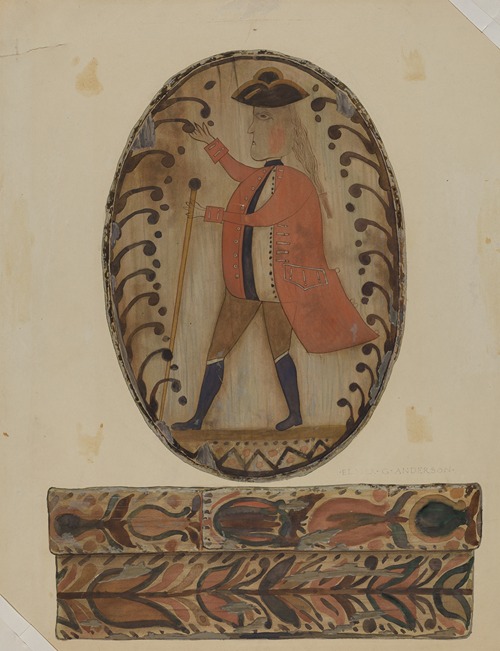 Pa. German Painted Wooden Box