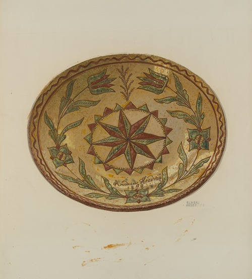Pennsylvania German Pie Plate