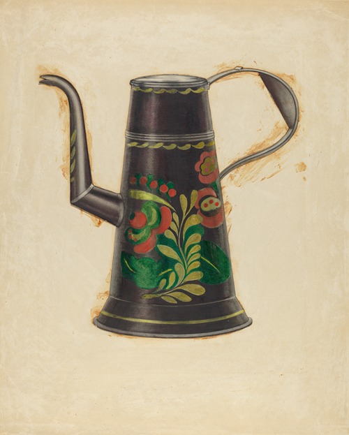 Toleware Teapot
