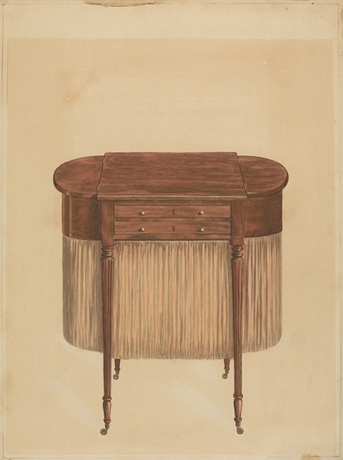 Sheraton Mahogany Sewing Table