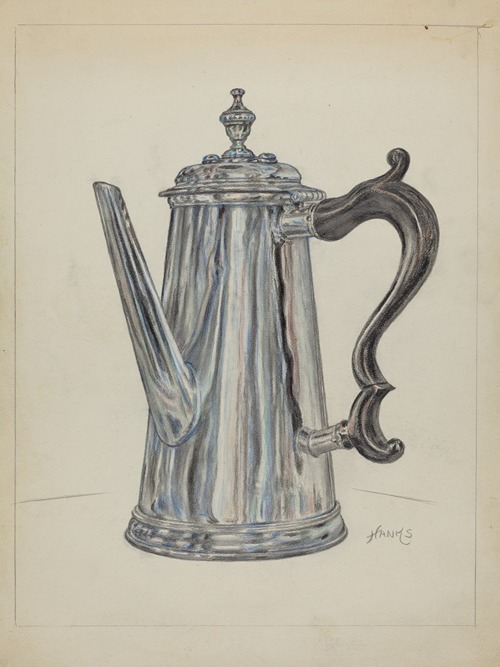 Silver Chocolate Pot